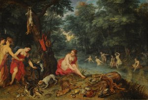 Bath of the Nymphs (The Nymphs of Diana Returning from Fishing) by Jan Brueghel the Elder