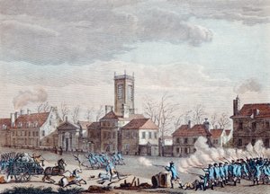 Battle in Front of the Eglise de la Chapelle, Paris, Between the Guardians of the Barriers of the Fermiers Generaux and the Revolutionaries on 24 January, 1791