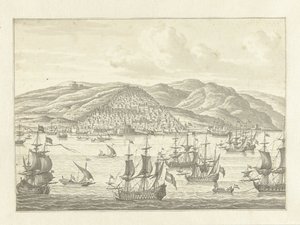 The Dutch Fleet off the Coast of a Foreign Land by Jan Bulthuis