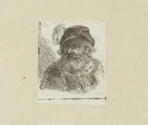 Bearded Man with Plumed Hat by Jan Chalon