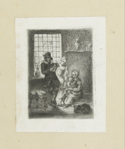 Interior with a Family (series title: The Compleat Work of Etchings by John Chalon) by Jan Chalon