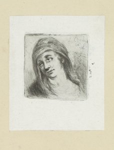 Young Woman with Headscarf (The Compleat Work of Etchings by John Chalon)
