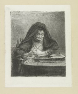 Reading Woman (The Compleat Work of Etchings by John Chalon) by Jan Chalon