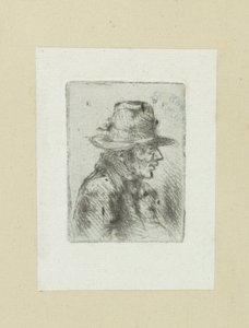 Man with Top Hat, Facing Right