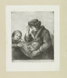 Mother with Child and Cat