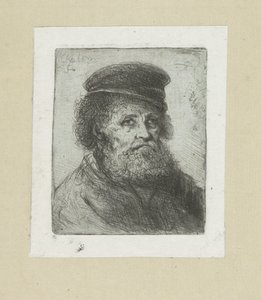 Old Man with Beard and Cap by Jan Chalon