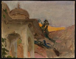 Jaipur - Nude with a Peacock. From a journey to India
