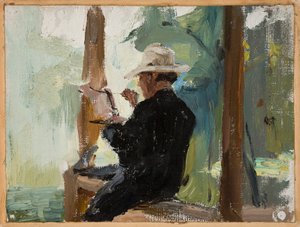Singer Yershov while Painting