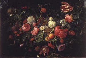 Still Life of Flowers and Fruit