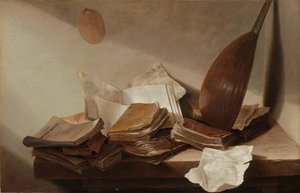 Still Life with Books by Jan Davidsz de Heem