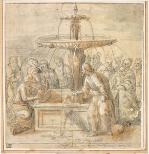 Saints with Jars Around a Fountain by Jan Deys