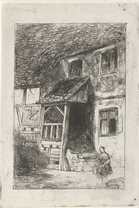 Facade of a House with a Covered Entrance