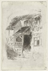 Facade of a House with a Covered Entrance