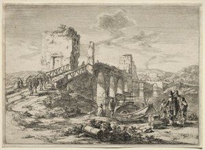 The Molle Bridge over the Tiber by Jan Dirksz Both