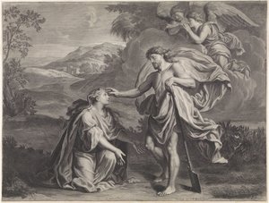 Christ Appears as a Gardener to Mary Magdalene (Noli me tangere) by Jan Edelinck (possibly)