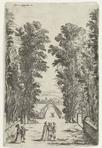 Terrace in a Park by Jan Fouceel