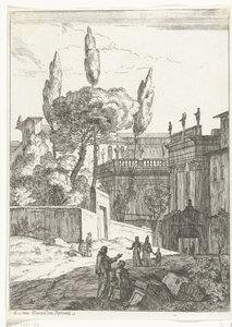 Italianate Landscape with Antique Buildings and Figures
