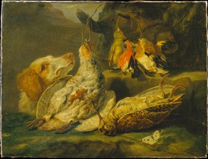 Still Life with Hunting Dog and Dead Fowl