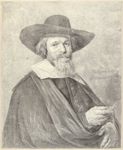 Portrait of a Man with a Watch in His Right Hand by Jan Gerard Waldorp