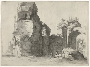 Roman Ruins with Two Figures by Jan Gerritsz. van Bronckhorst