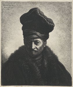 Bust of a Man with Fur Hat by Jan Gillisz. van Vliet