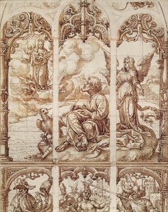 Saint John the Evangelist Receiving His Visions on the Island of Patmos by Jan Gossaert