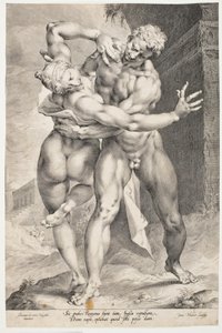 A Roman Abducting a Sabine Woman