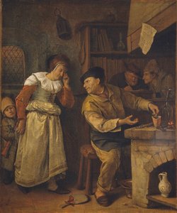 A Goldsmith Melting Down a Woman’s Jewellery in the Presence of a Notary: The Alchemist by Jan Havicksz. Steen