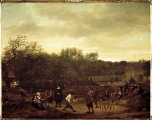 Peasants Playing Balls in Holland by Jan Havicksz. Steen