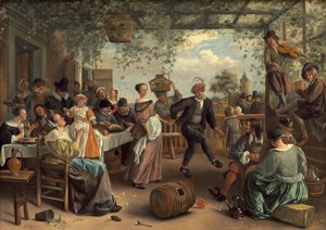 The Dancing Couple by Jan Havicksz. Steen