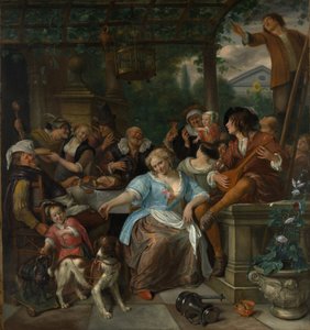 Merry Company on a Terrace by Jan Havickszoon Steen