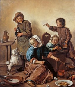 The Childrens Meal, ca 1665 by Jan Havickszoon Steen