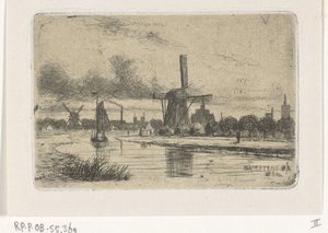 River Landscape with Mills