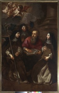 St. Jerome with three Saints