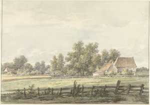 Landscape with Farm by Jan Hulswit