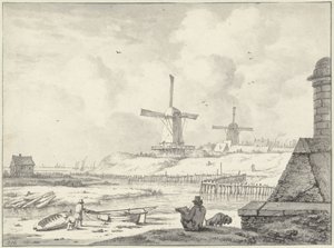 Sketching Artist on the Hoogendijk, Outside the Haarlemmer Gate