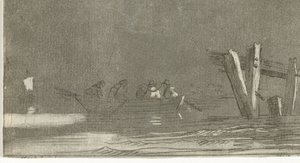 Rowboat with Figures on a River by Jan Izaak van Mansvelt