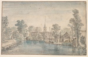 Village on a River by Jan Jansz den Uyl