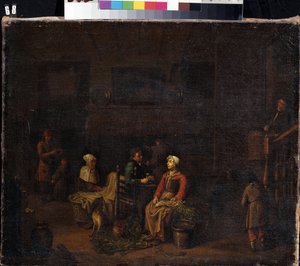 The Kitchen. Servants Preparing Their Masters