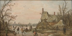 Winter Scene at a Farm