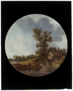 A River Landscape With Angler