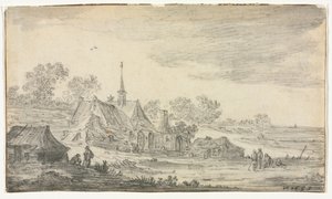 Group of Buildings on a Seashore by Jan Josephsz van Goyen