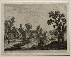 The Plank over the Stream by Jan Josephsz van Goyen