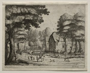 The Stone Bridge by Jan Josephsz van Goyen