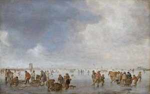 Winter Scene on the Ice by Jan Josephsz van Goyen