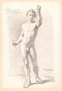 Standing Male Nude, Seen from the Front (2nd Prize 1789) by Jan Kamphuijsen