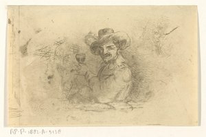 Soldier with Raised Glass by Jan Karel Jacob de Jonge