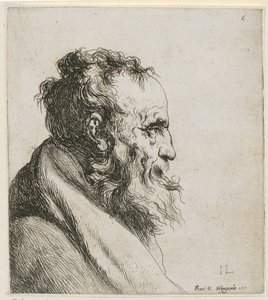 Bust of a Bearded Old Man, Profile to the Right by Jan Lievens