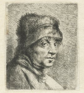 Head of a Man with Cap (Variae Effigies by Joanne Livio) by Jan Lievens