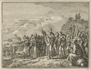 Christ Preaching to a Crowd in the Open Air by Jan Luyken